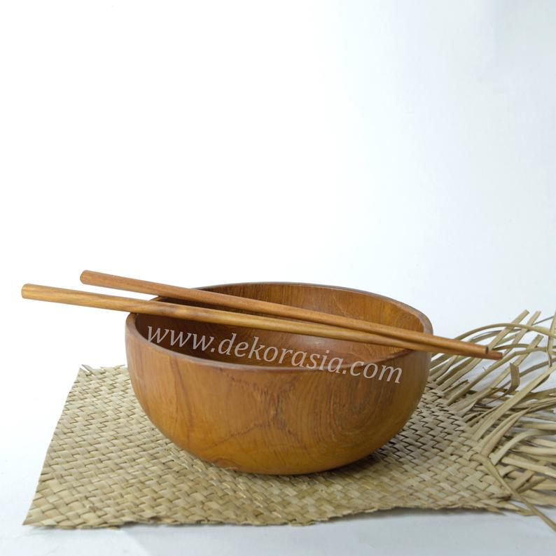 Teak Wood Round Bowl Dish Serving Dessert Diameter 5.7 inches